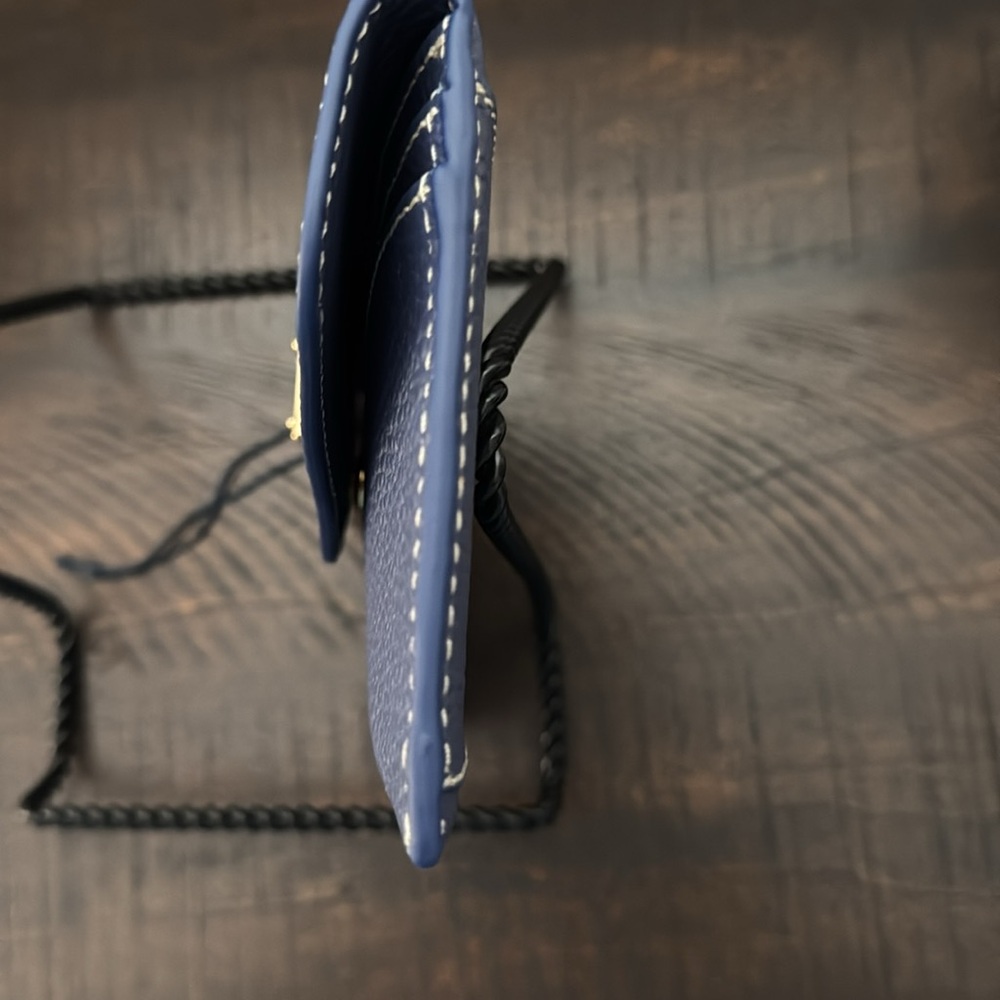 Dooney & Bourke Blue Pebbled Leather Wallet - Picture 6 of 9